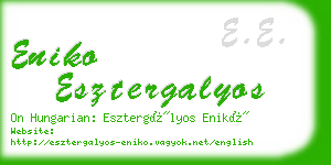 eniko esztergalyos business card